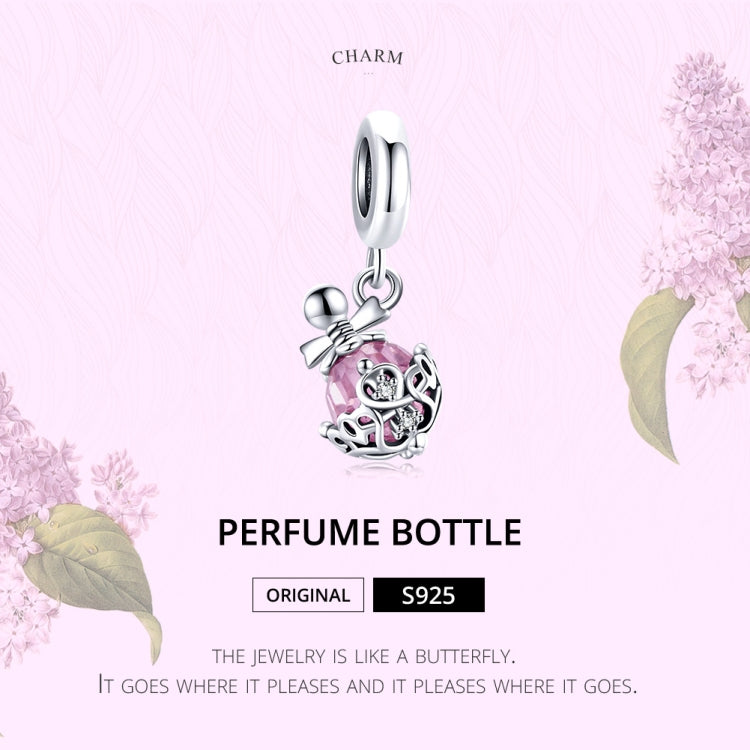 Accessori per collana braccialetto fai-da-te con ciondolo bottiglia di profumo in argento sterling S925, Perfume Bottle