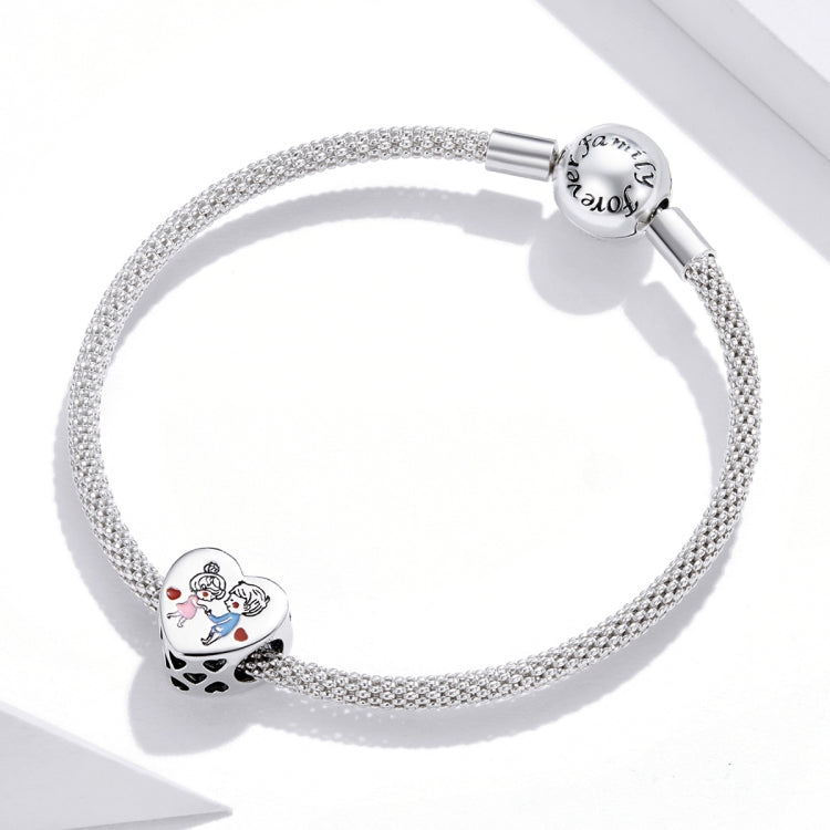 Accessori per collana braccialetto fai-da-te con perline d'amore teneri in argento sterling S925, Tender Love