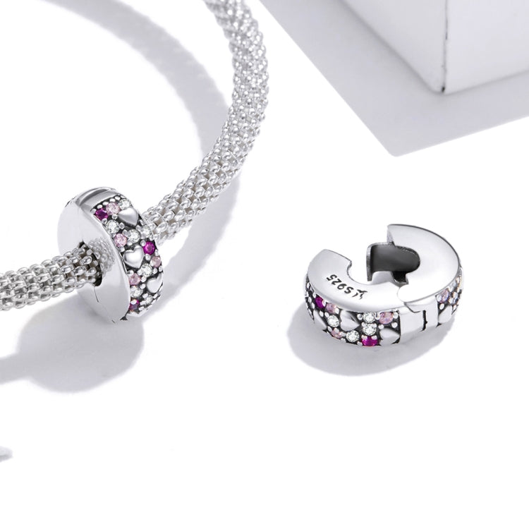 Accessori per collana braccialetto fai da te con brillanti perline d'amore in argento sterling S925, Shining Love