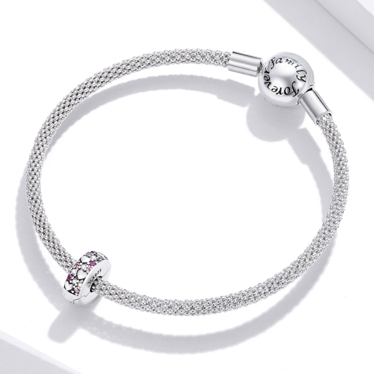 Accessori per collana braccialetto fai da te con brillanti perline d'amore in argento sterling S925, Shining Love