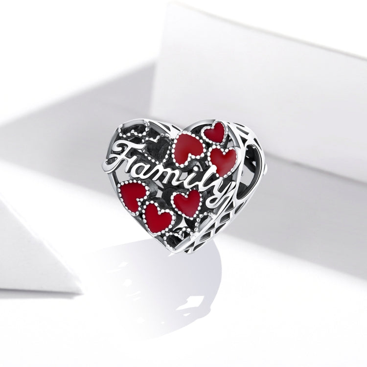 Accessori per collana braccialetto fai-da-te con perline d'amore per la famiglia calde in argento sterling S925, Warm Family Love