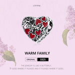 Accessori per collana braccialetto fai-da-te con perline d'amore per la famiglia calde in argento sterling S925, Warm Family Love
