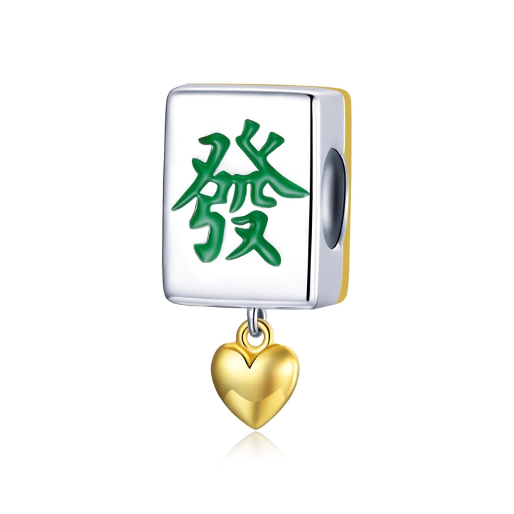 Accessori per collana braccialetto fai-da-te con piastrelle Mahjong in argento sterling S925, Mahjong Tiles