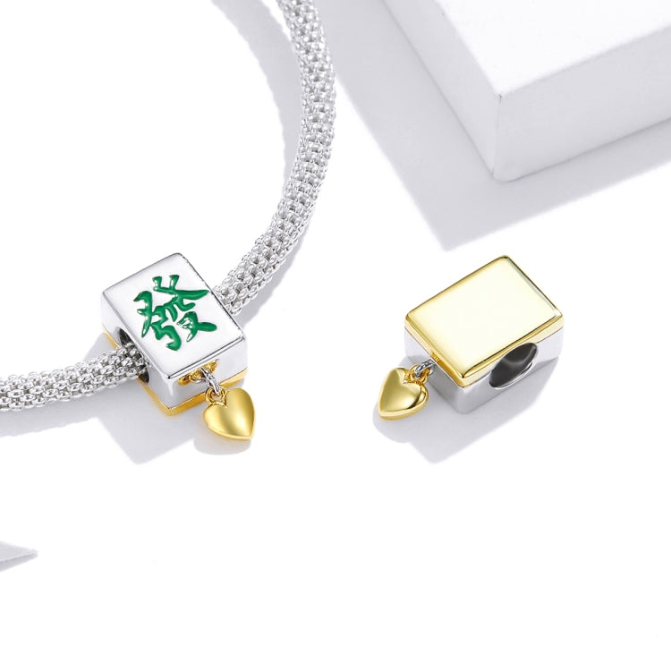 Accessori per collana braccialetto fai-da-te con piastrelle Mahjong in argento sterling S925, Mahjong Tiles