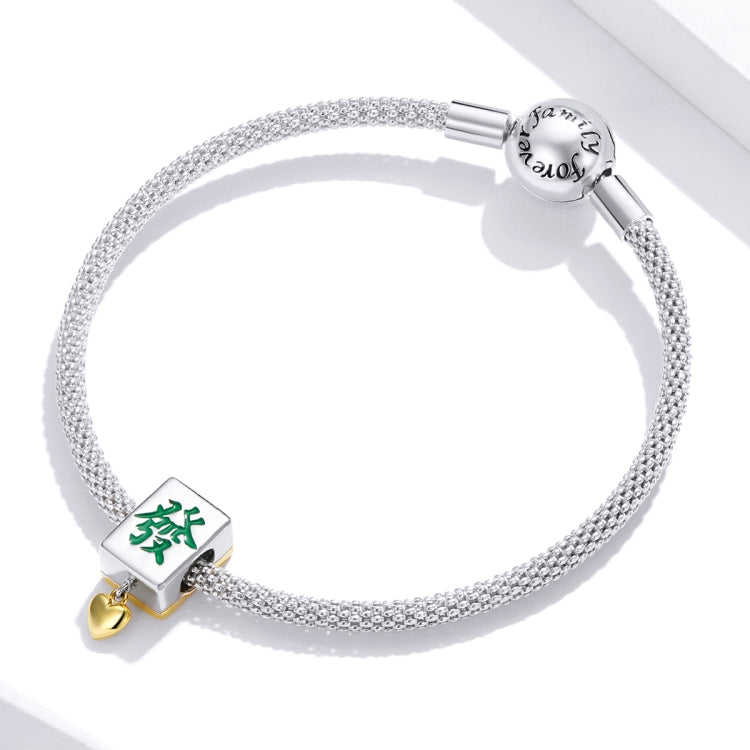 Accessori per collana braccialetto fai-da-te con piastrelle Mahjong in argento sterling S925, Mahjong Tiles