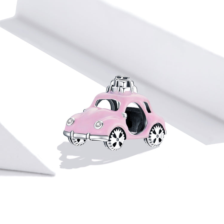 Accessori per collana braccialetto fai-da-te con perline rosa per auto in argento sterling S925, Pink Car