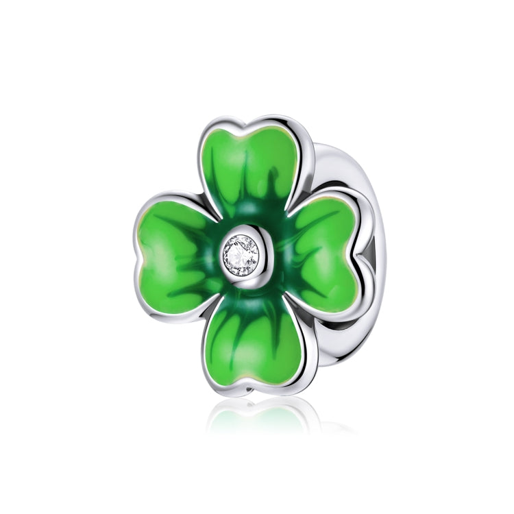 Accessori per collana braccialetto fai-da-te con perline trifoglio portafortuna in argento sterling S925, Lucky Clover