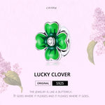 Accessori per collana braccialetto fai-da-te con perline trifoglio portafortuna in argento sterling S925, Lucky Clover