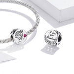 Accessori per collana braccialetto fai-da-te con lettere fiori in argento sterling S925, Letters Flowers