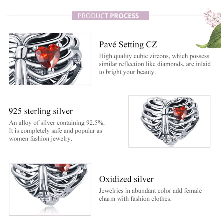 Accessori per collana braccialetto fai-da-te con perline a cuore pulsante in argento sterling S925, Beating Heart