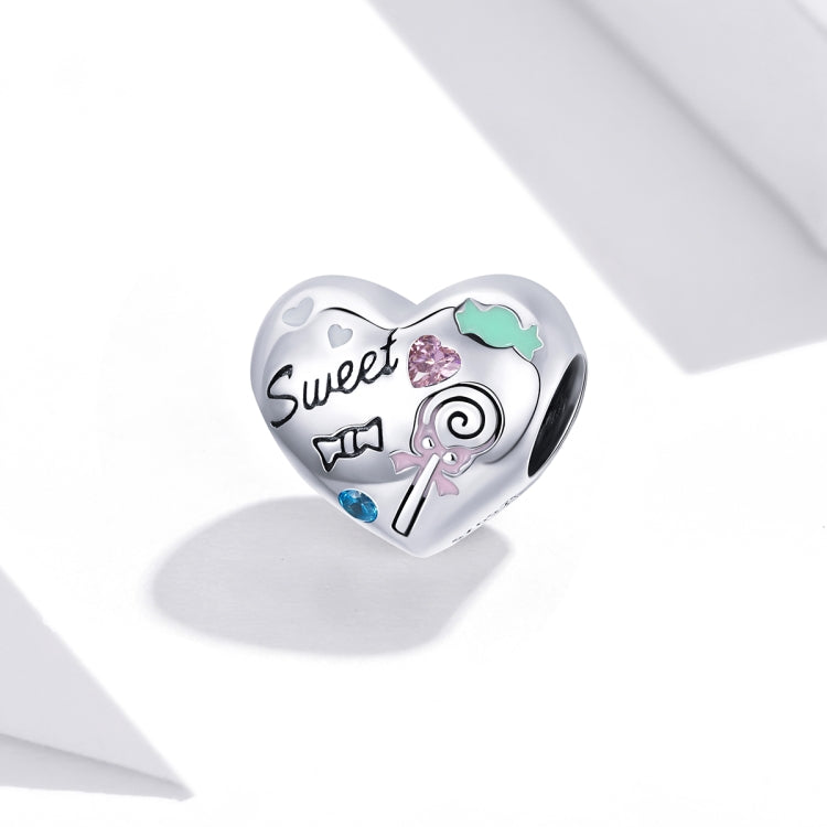 Accessori per collana braccialetto fai-da-te con perline a cuore dolce in argento sterling S925, Sweet Candy