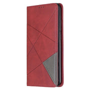 Custodia in pelle magnetica a rotazione orizzontale con struttura a rombo con supporto e slot per schede, For Xiaomi Redmi Note 8, For Xiaomi Redmi Note 8 Pro