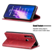 Custodia in pelle magnetica a rotazione orizzontale con struttura a rombo con supporto e slot per schede, For Xiaomi Redmi Note 8, For Xiaomi Redmi Note 8 Pro