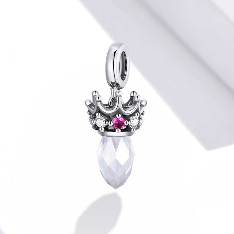 Accessori per collana braccialetto fai-da-te con pendente a corona ornato in argento sterling S925, Ornate Crown