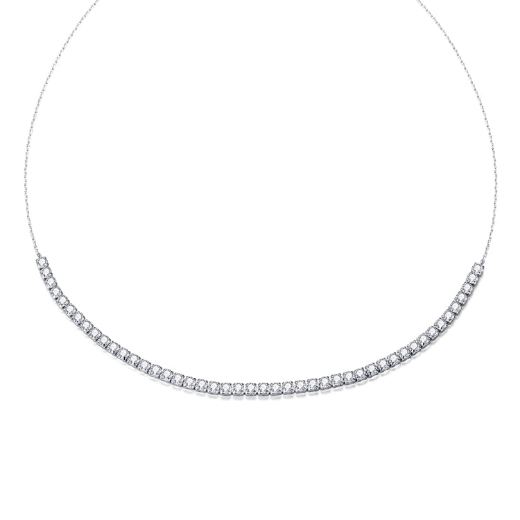 Gioielli da donna con collana a catena con clavicola semplice in argento sterling S925, Shine Clavicle Chain