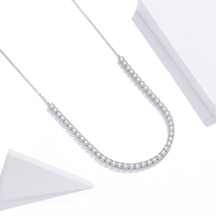 Gioielli da donna con collana a catena con clavicola semplice in argento sterling S925, Shine Clavicle Chain