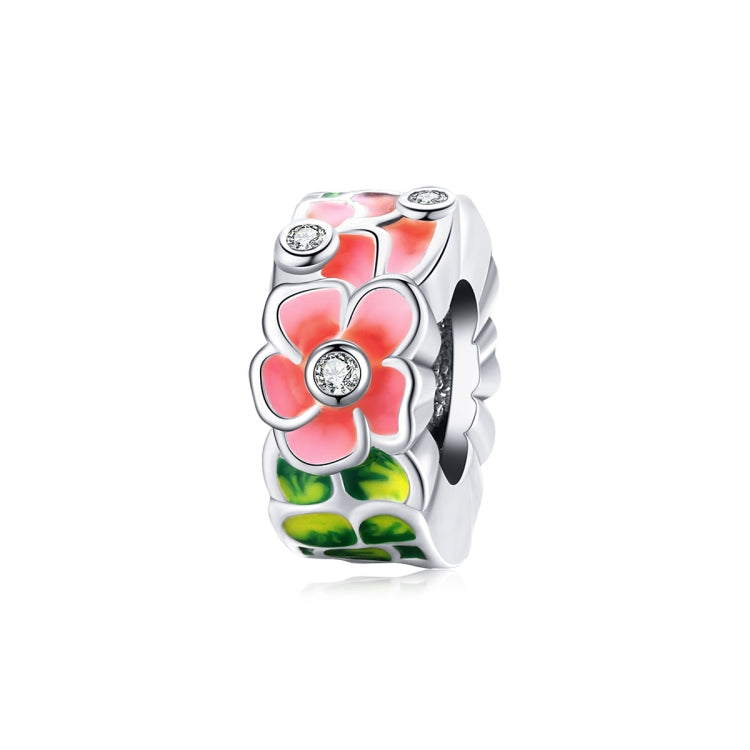 Accessori per collana braccialetto fai-da-te con fiori colorati in argento sterling S925, Colorful Flowers