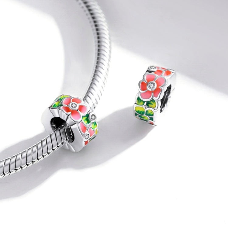 Accessori per collana braccialetto fai-da-te con fiori colorati in argento sterling S925, Colorful Flowers