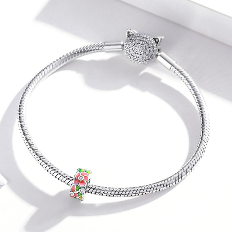 Accessori per collana braccialetto fai-da-te con fiori colorati in argento sterling S925, Colorful Flowers