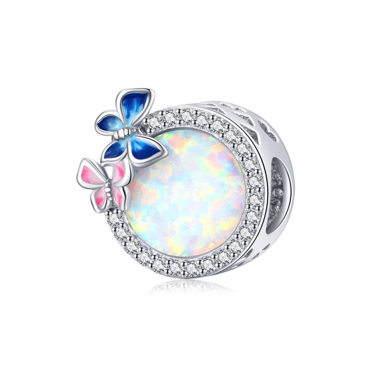 Accessori per collana braccialetto fai-da-te con perline a molla in argento sterling S925, Butterfly Spring