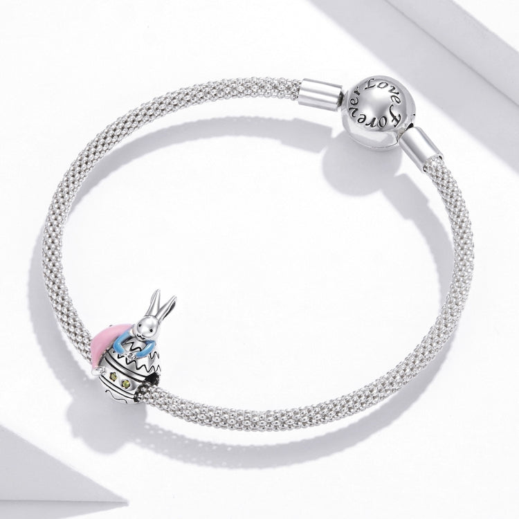 Accessori per collana braccialetto fai-da-te con perline per coniglietta in argento sterling S925, Bunny Girl