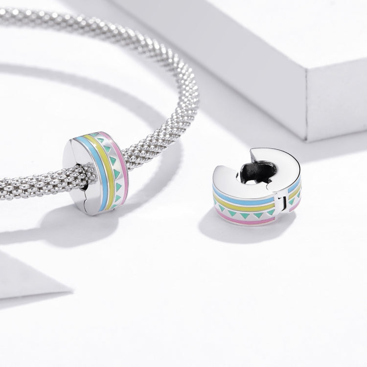 Accessori per collana braccialetto fai da te con perline colorate rotonde in argento sterling S925, Round Colorful