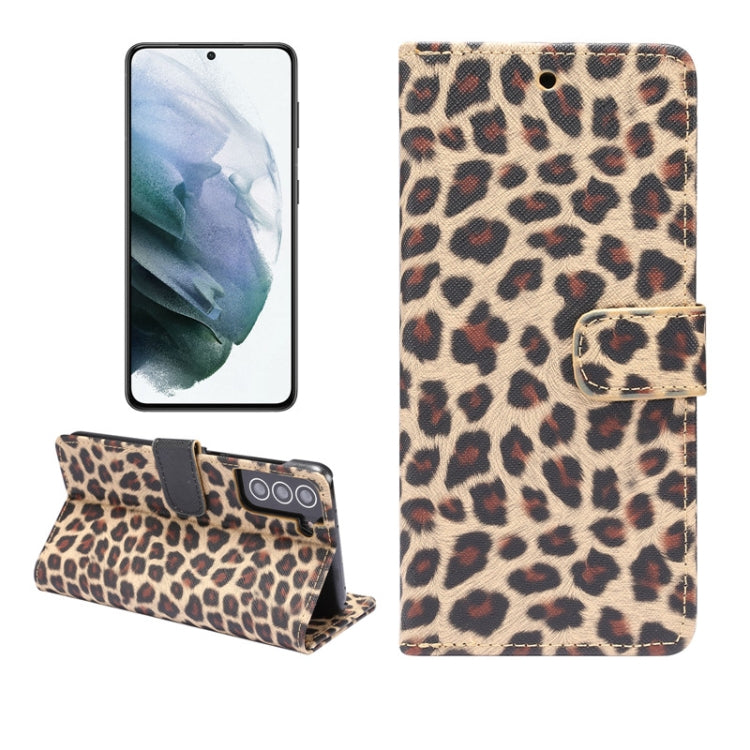 Custodia portafoglio in pelle leopardata per Samsung Galaxy S21