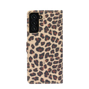 Custodia portafoglio in pelle leopardata per Samsung Galaxy S21
