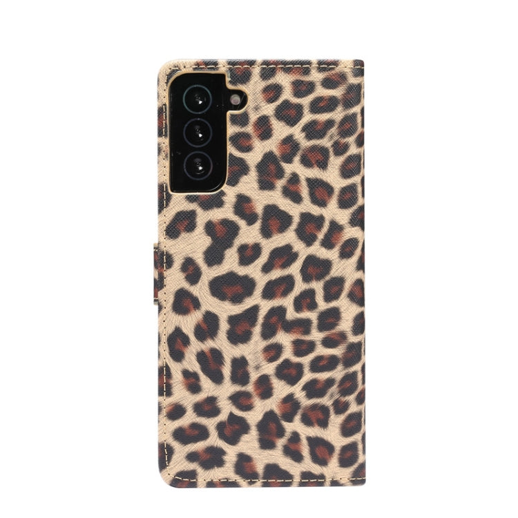 Custodia portafoglio in pelle leopardata per Samsung Galaxy S21