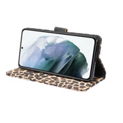 Custodia portafoglio in pelle leopardata per Samsung Galaxy S21