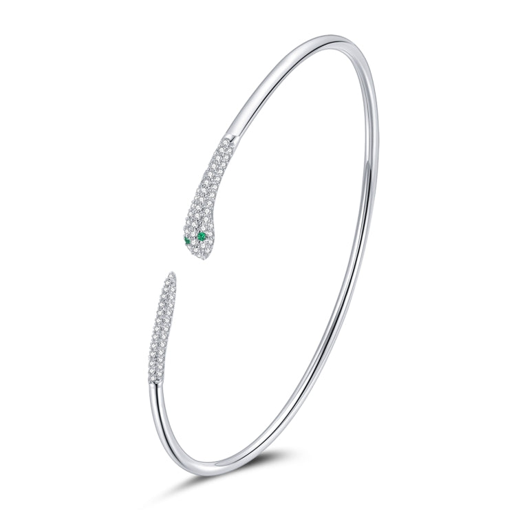 Braccialetto serpente aperto in argento sterling S925