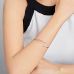 Gioielli da donna con braccialetto aperto serpente in argento sterling S925, Snake