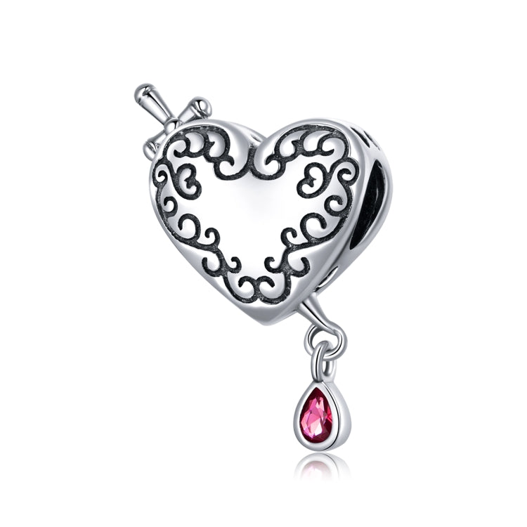 Accessori per collana braccialetto fai-da-te con perline a cuore con freccia in argento sterling S925, Cupid Arrow