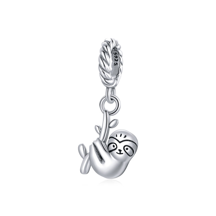 Accessori per collana braccialetto fai da te con ciondolo carino piccolo bradipo in argento sterling S925, Little Sloth