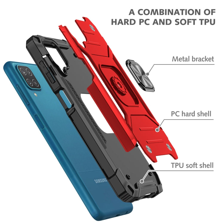 Custodia TPU antiurto con anello rotante per Samsung Galaxy A12