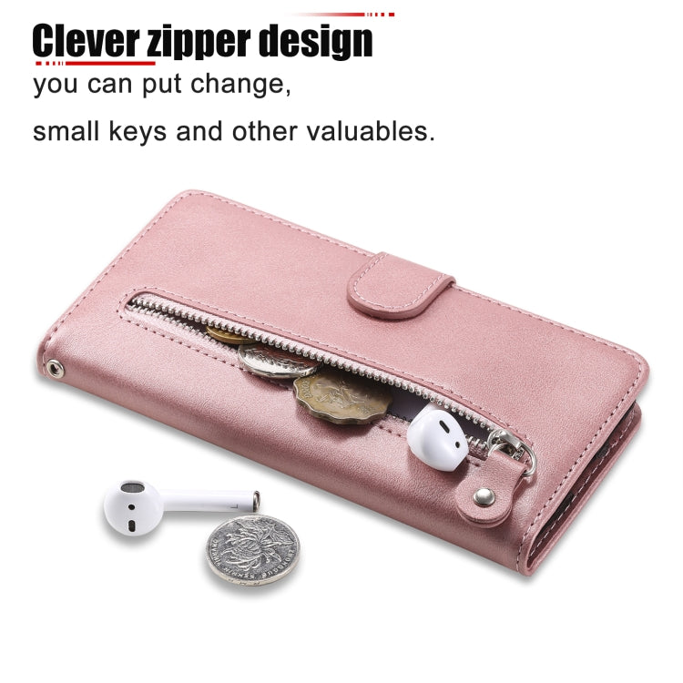 Per Xiaomi Redmi Note 9 5G (versione CN) / Note 9T 5G Fashion Calf Texture Zipper Custodia in pelle a vibrazione orizzontale con supporto e slot per schede e portafoglio, For Xiaomi Redmi Note 9 5G (CN Version)