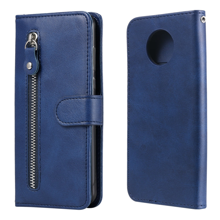 Per Xiaomi Redmi Note 9 5G (versione CN) / Note 9T 5G Fashion Calf Texture Zipper Custodia in pelle a vibrazione orizzontale con supporto e slot per schede e portafoglio, For Xiaomi Redmi Note 9 5G (CN Version)