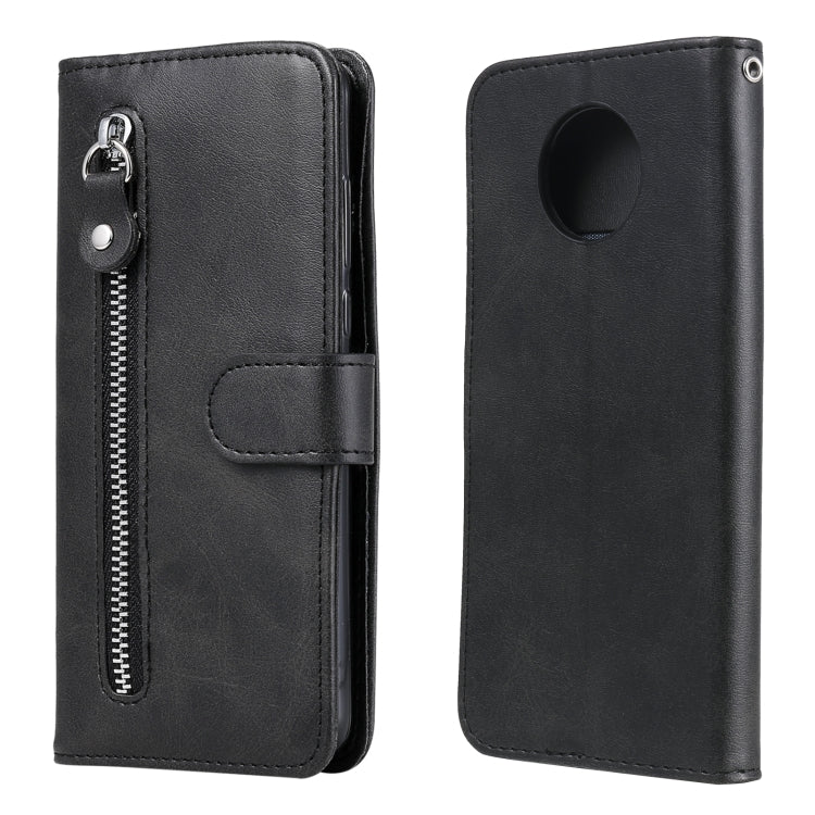 Per Xiaomi Redmi Note 9 5G (versione CN) / Note 9T 5G Fashion Calf Texture Zipper Custodia in pelle a vibrazione orizzontale con supporto e slot per schede e portafoglio, For Xiaomi Redmi Note 9 5G (CN Version)