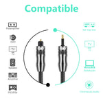 EMK OD1.0mm 3.5mm Audio digitale Toslink a Mini Toslink Cavo audio ottico digitale, 1m, 1.5m, 2m, 3m, 5m
