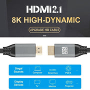 Cavo HD HDMI2.1 8K 120Hz ad alta dinamica, 120Hz 50cm, 120Hz 1.5m, 120Hz 2m, 120Hz 3m, 120Hz 5m
