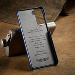 Custodia posteriore in pelle per Samsung Galaxy S21+ 5G
