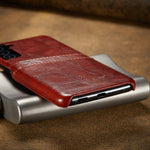 Custodia posteriore in pelle per Samsung Galaxy S21+ 5G