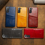 Custodia posteriore in pelle per Samsung Galaxy S21+ 5G