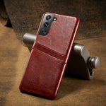 Custodia posteriore in pelle per Samsung Galaxy S21+ 5G