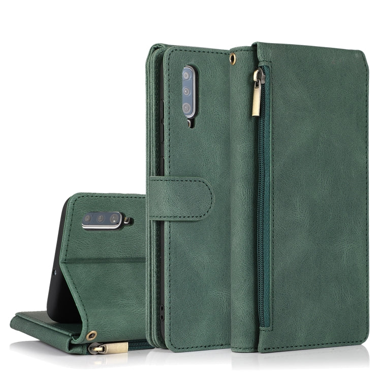 Custodia portafoglio in pelle con zip per Samsung Galaxy A71 5G