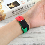 Cinturini di ricambio sportivi in silicone Black Unity per Apple Watch serie 6 e SE e 5 e 4 40 mm / 3 e 2 e 1 38 mm, For Apple Watch 40mm/38mm