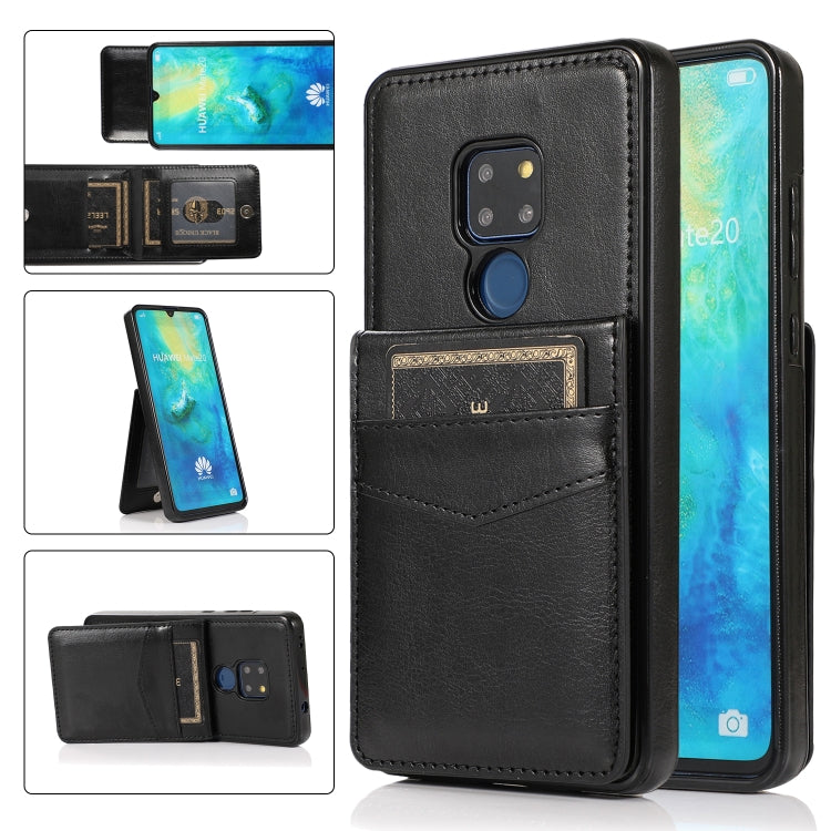 Custodia protettiva in tinta unita per PC + TPU con supporto e slot per schede, For Huawei Mate 20, For Huawei Mate 20 Lite, For Huawei Mate 30, For Huawei Mate 30 Pro