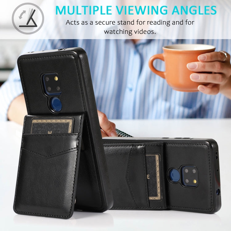 Custodia protettiva in tinta unita per PC + TPU con supporto e slot per schede, For Huawei Mate 20, For Huawei Mate 20 Lite, For Huawei Mate 30, For Huawei Mate 30 Pro
