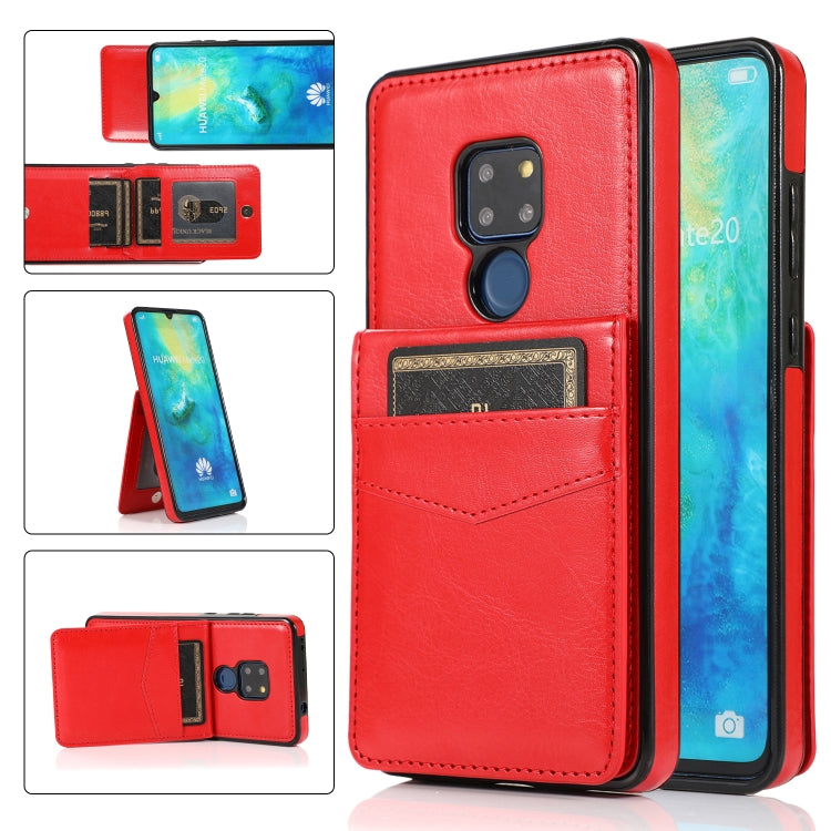 Custodia protettiva in tinta unita per PC + TPU con supporto e slot per schede, For Huawei Mate 20, For Huawei Mate 20 Lite, For Huawei Mate 30, For Huawei Mate 30 Pro