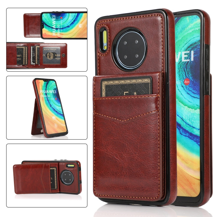 Custodia protettiva in tinta unita per PC + TPU con supporto e slot per schede, For Huawei Mate 20, For Huawei Mate 20 Lite, For Huawei Mate 30, For Huawei Mate 30 Pro